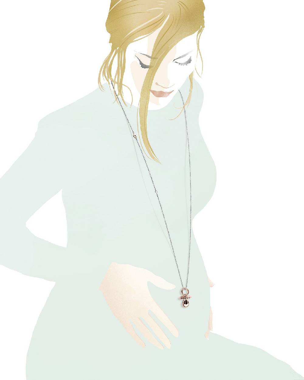 Le Bebé Collana Suonamore In Argento Placcato Oro Rosa