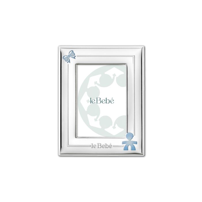 Le Bebé Cornice per foto 10x15 cm sagoma bimbo e fiocco
