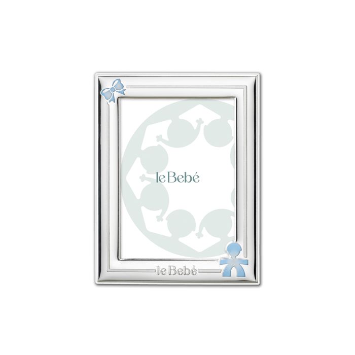 Le Bebé Cornice per foto 13x18 cm sagoma bimbo e fiocco