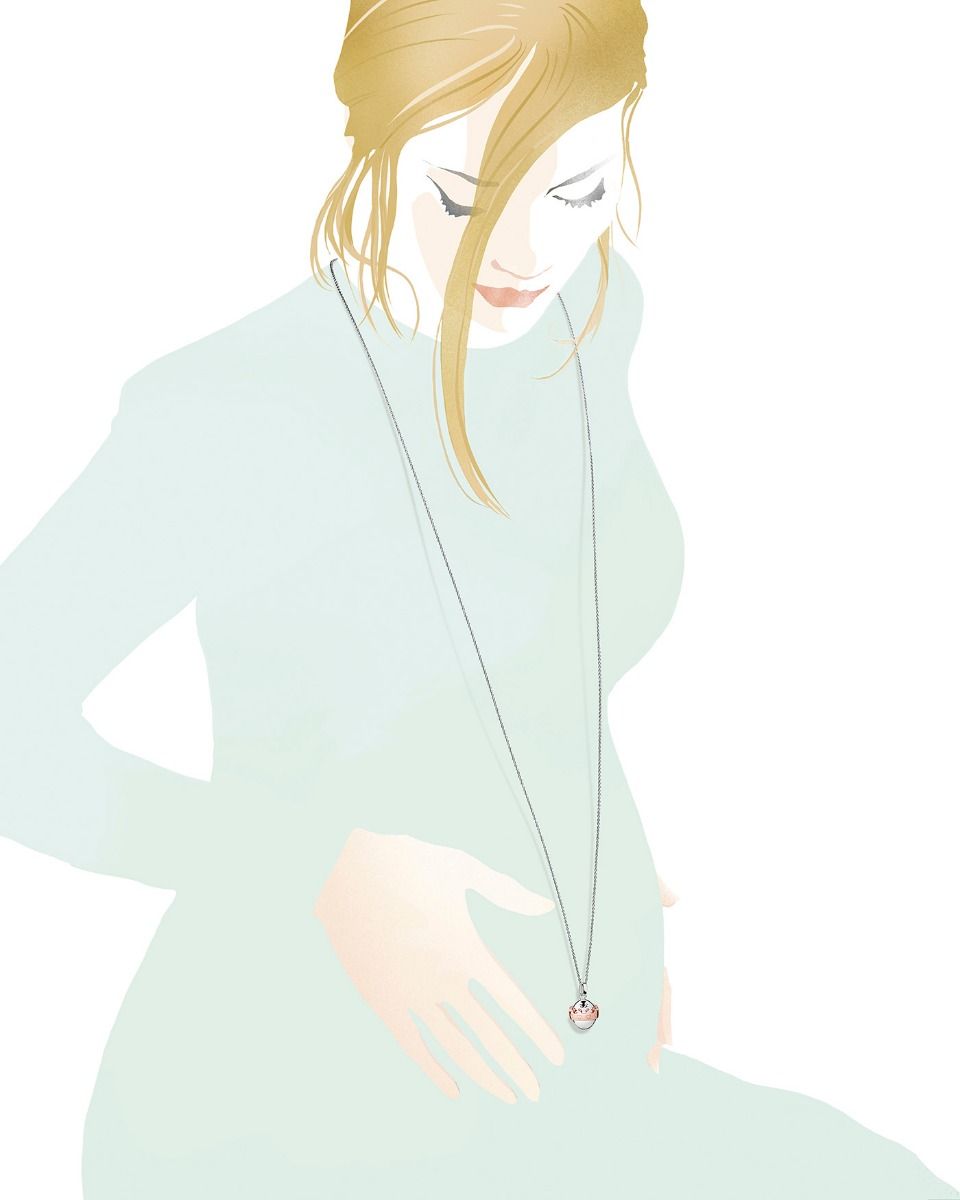 Le Bebé Ghiera Suonamore In Argento Placcato Oro Rosa