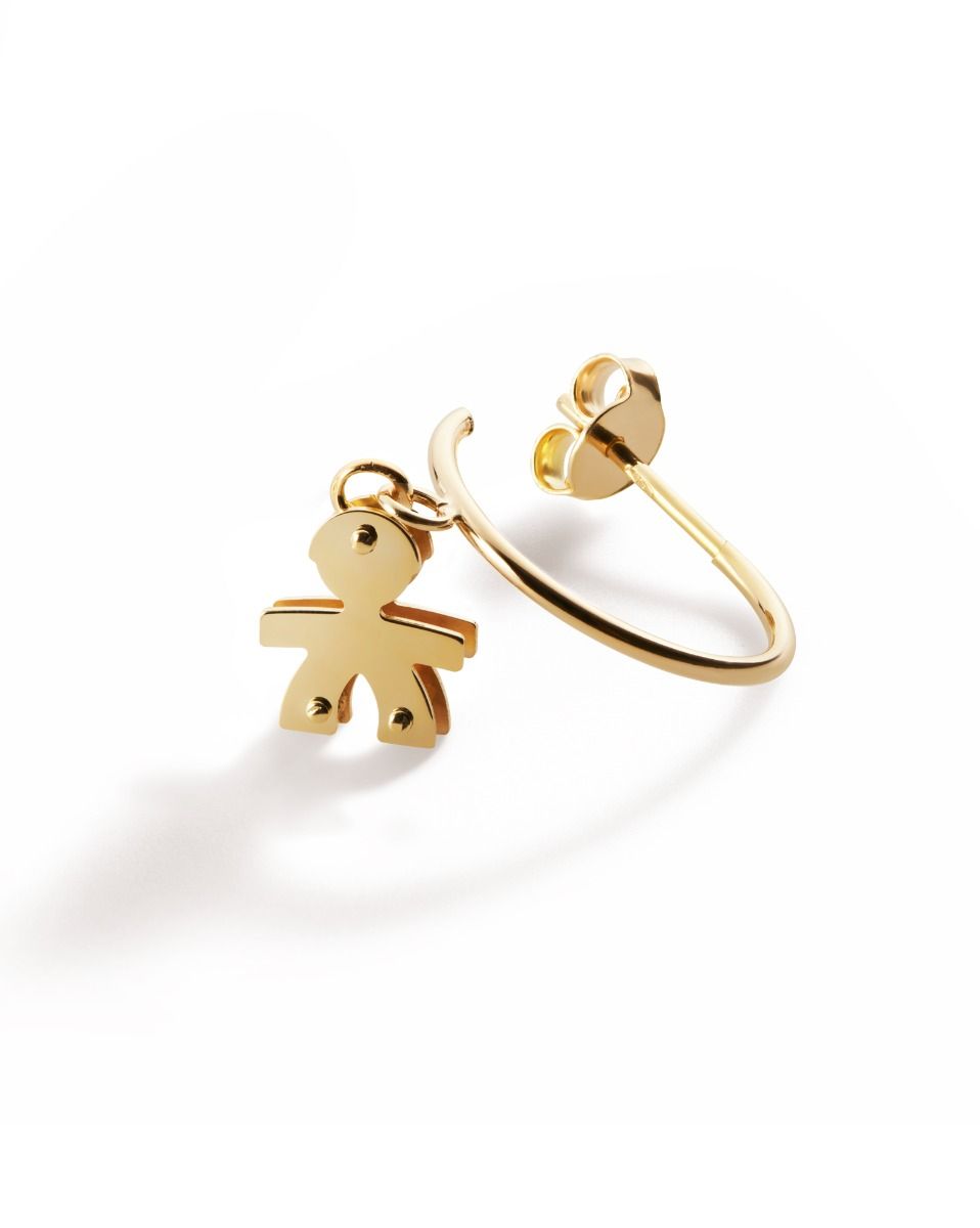 Le Bebé Orecchini I Classici Con Sagoma Bimbo In Oro Giallo