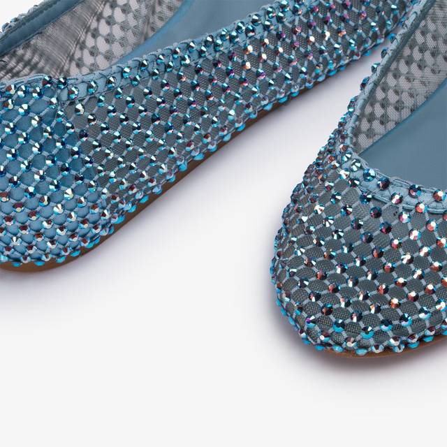 Le Silla Ballerina Gioiello Rete Azzurro Cielo Con Cristalli