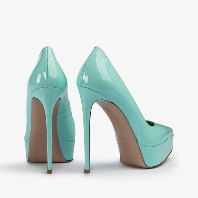 Le Silla Décolleté Con Plateau Vernice Azzurra Pure Water