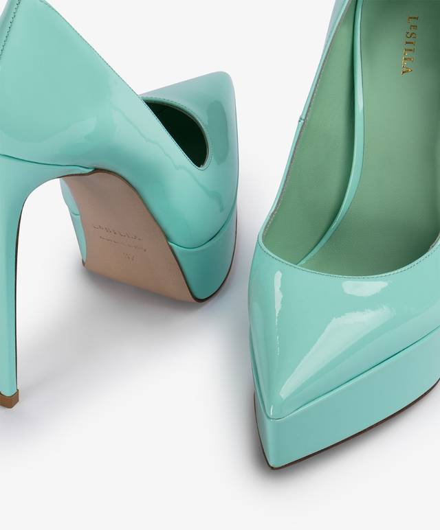 Le Silla Décolleté Con Plateau Vernice Azzurra Pure Water