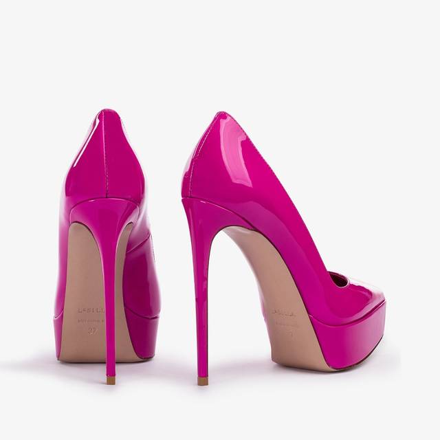 Le Silla Décolleté Con Plateau Vernice Fucsia Bouganville