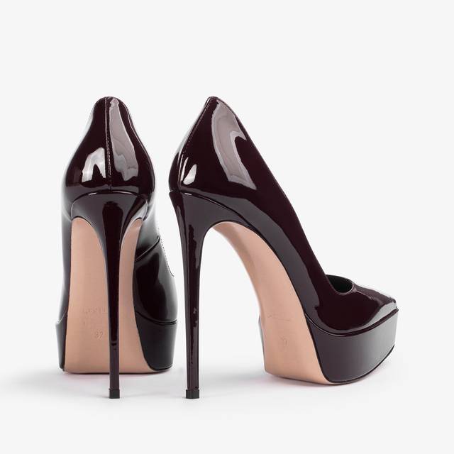 Le Silla Décolleté Con Plateau Vernice Rossa Cherry