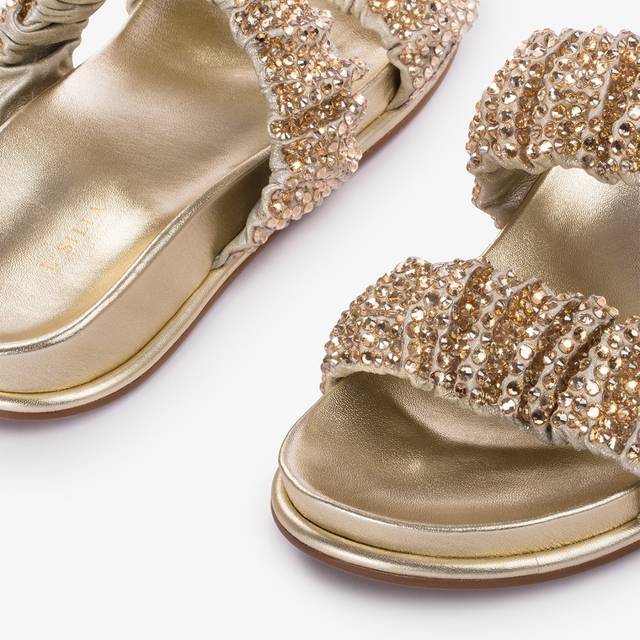 Le Silla Ciabatta Cristalli Platino