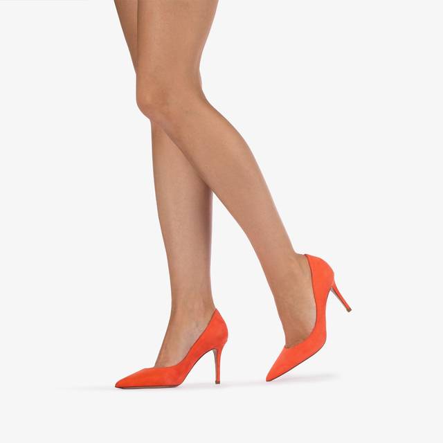 Le Silla Décolleté Camoscio Arancione Punch