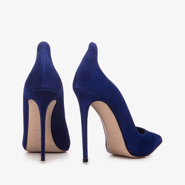 Le Silla Décolleté Camoscio Blu Lazuli