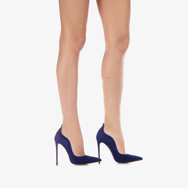 Le Silla Décolleté Camoscio Blu Lazuli