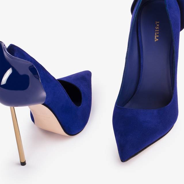 Le Silla Décolleté Camoscio Blu Lazuli