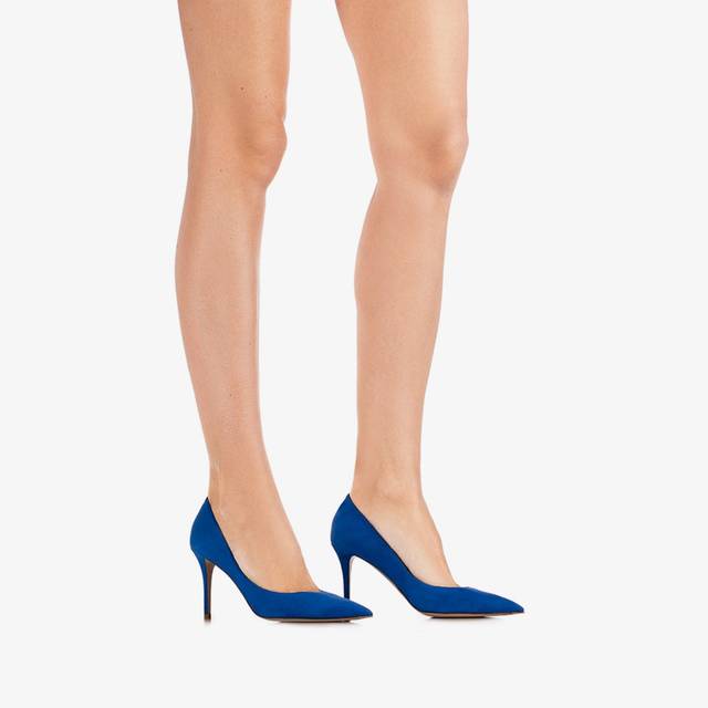 Le Silla Décolleté Camoscio Blu Persia