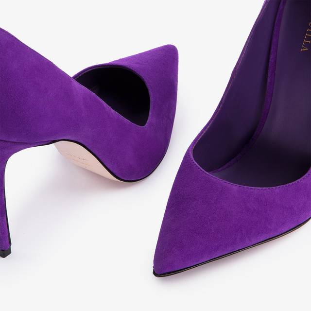 Le Silla Décolleté Camoscio Viola Kamala