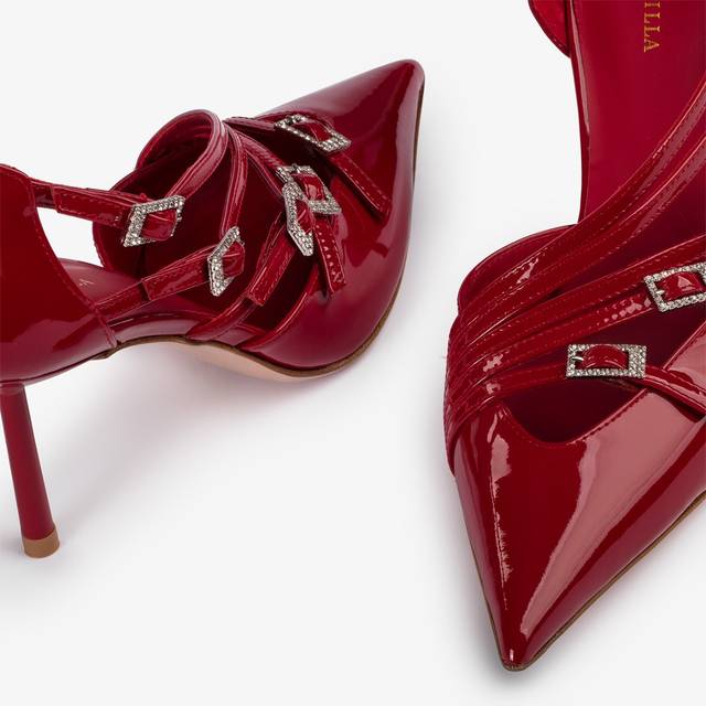 Le Silla Décolleté Con Listini Vernice Rossa