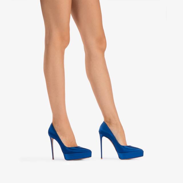 Le Silla Décolleté Con Plateau Satin Blu Persia