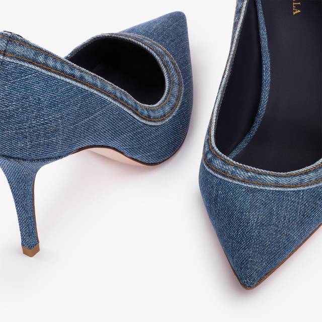 Le Silla Décolleté Denim Blu