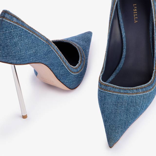 Le Silla Décolleté Denim Blu