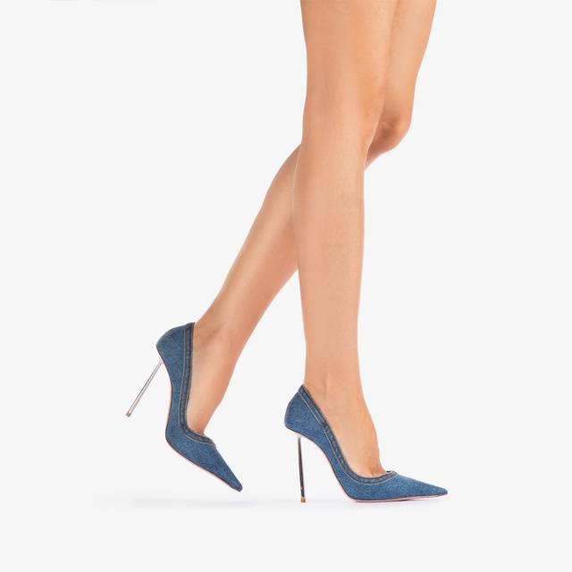 Le Silla Décolleté Denim Blu