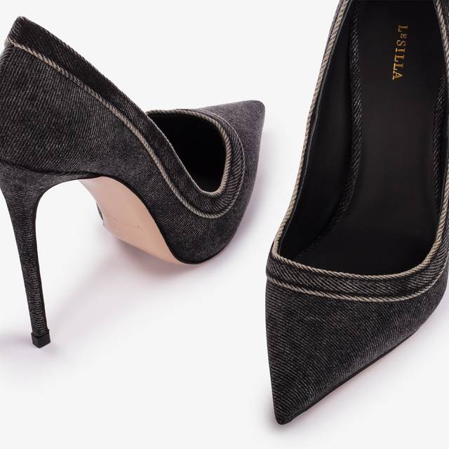 Le Silla Décolleté Denim Nera