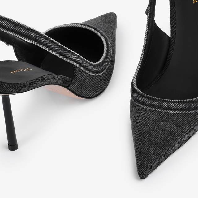 Le Silla Décolleté Denim Nera