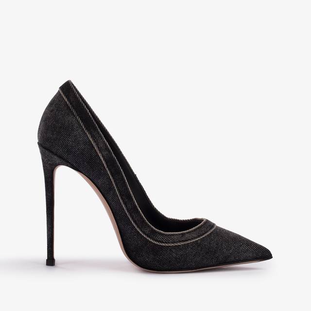 Le Silla Décolleté denim nera