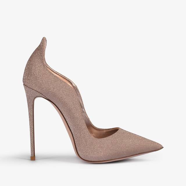 Le Silla Décolleté glitter nude skin