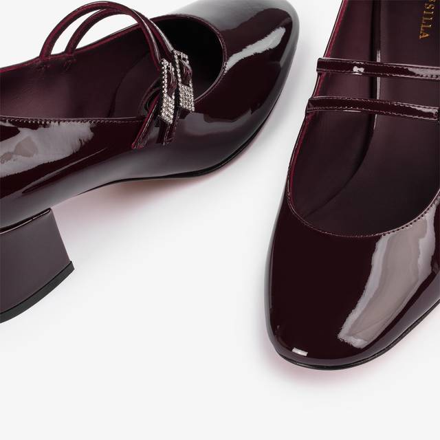 Le Silla Décolleté Mary Jane Vernice Rossa Cherry