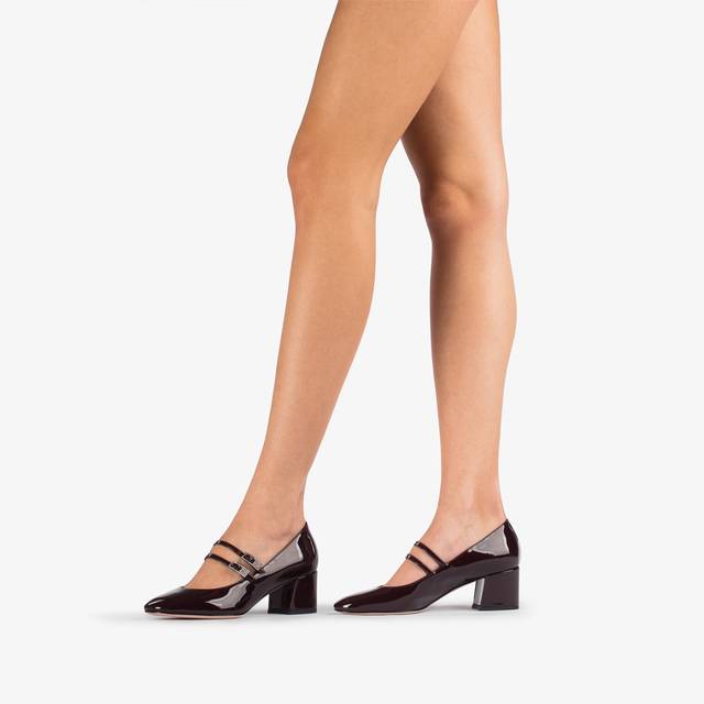 Le Silla Décolleté Mary Jane Vernice Rossa Cherry