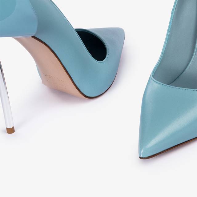 Le Silla Décolleté Pelle Azzurra Sugar