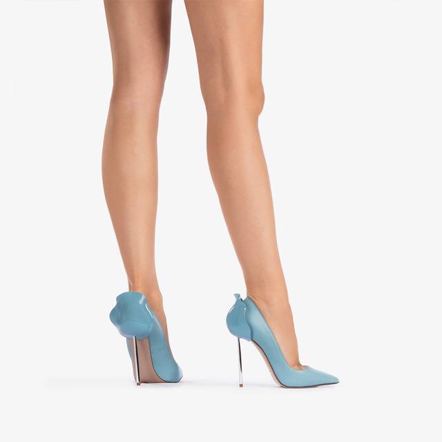 Le Silla Décolleté Pelle Azzurra Sugar