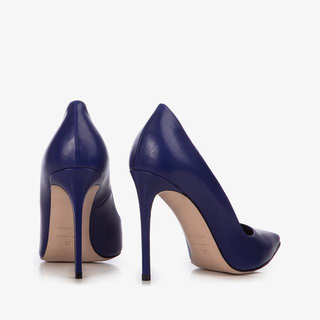 Le Silla Décolleté Pelle Blu Lazuli