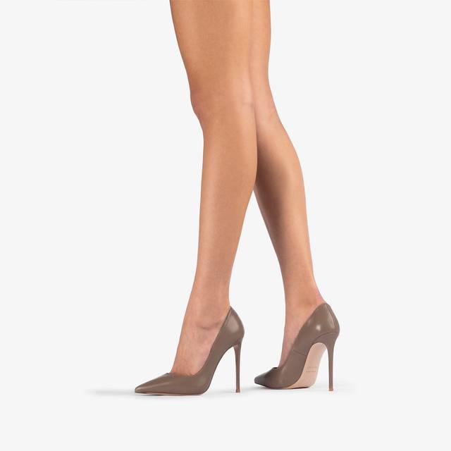 Le Silla Décolleté Pelle Grigia Sesamo