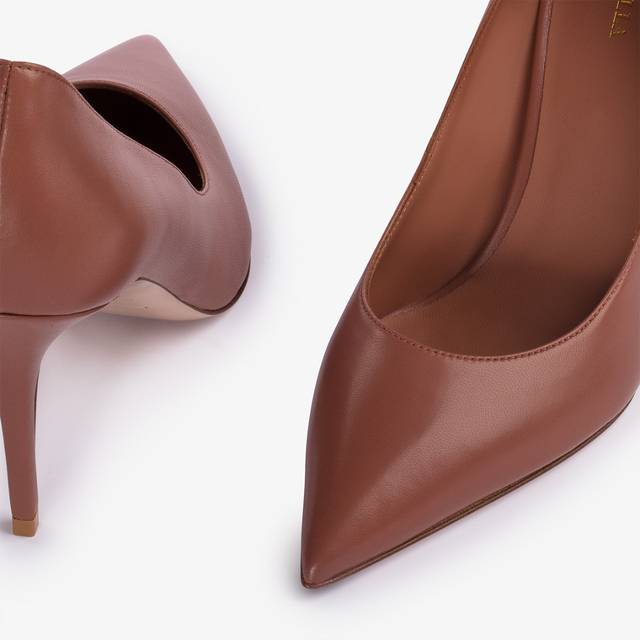 Le Silla Décolleté Pelle Marrone Cake