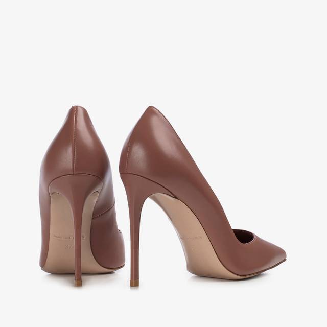 Le Silla Décolleté Pelle Marrone Cake