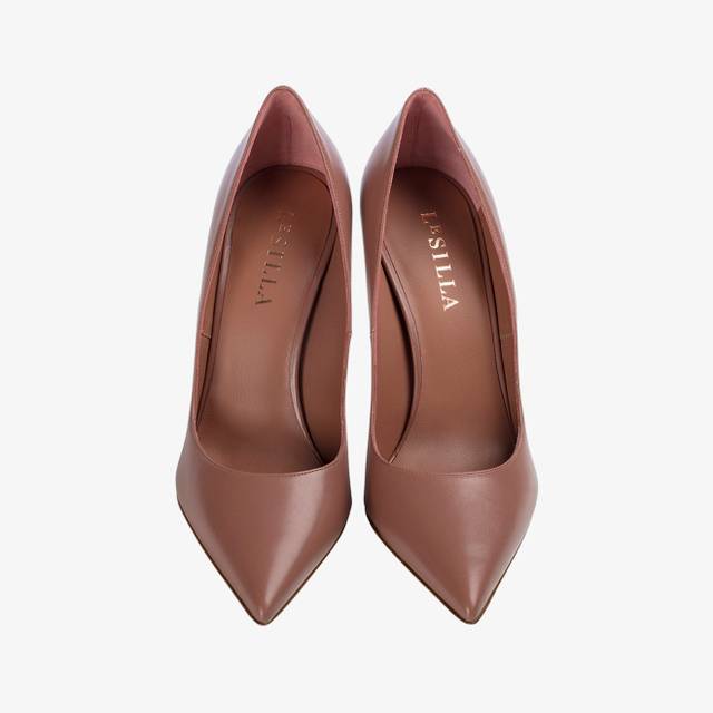 Le Silla Décolleté Pelle Marrone Cake