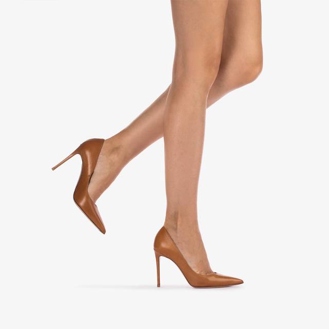 Le Silla Décolleté Pelle Marrone Cuba