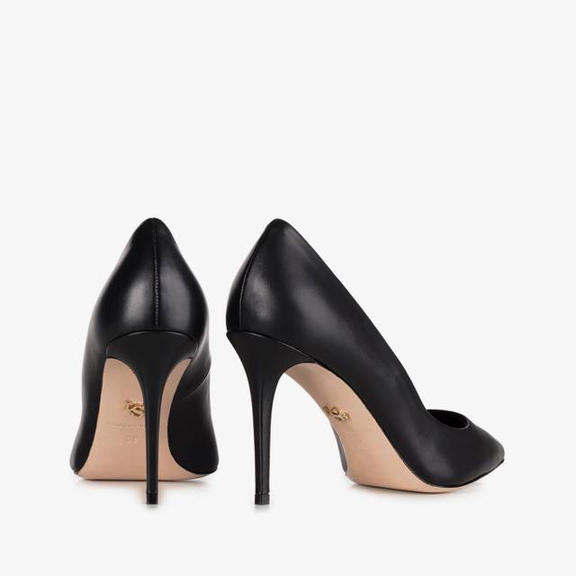 Le Silla Décolleté Pelle Nera