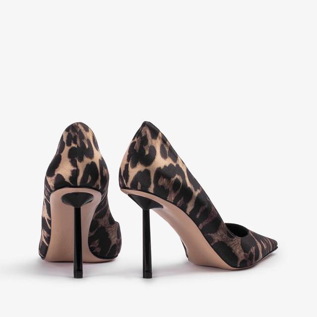 Le Silla Décolleté Raso Stampa Leopardata