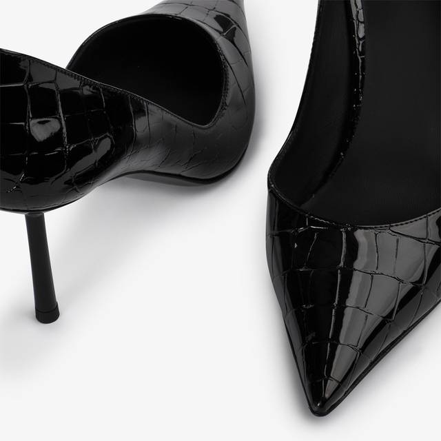 Le Silla Décolleté Stampa Cocco Nera