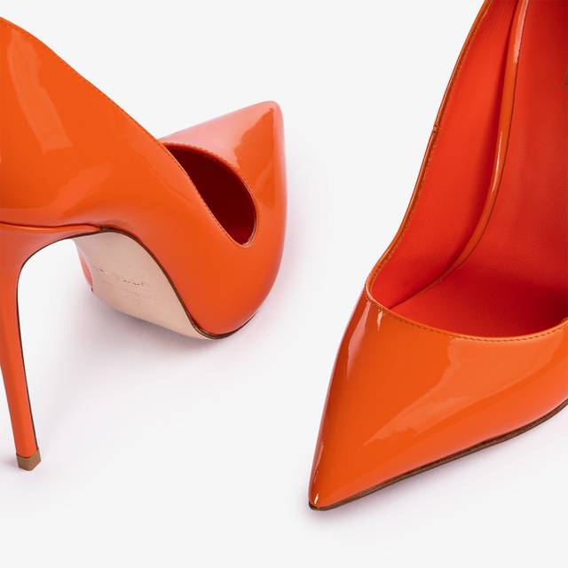 Le Silla Décolleté Vernice Arancione Mandarin