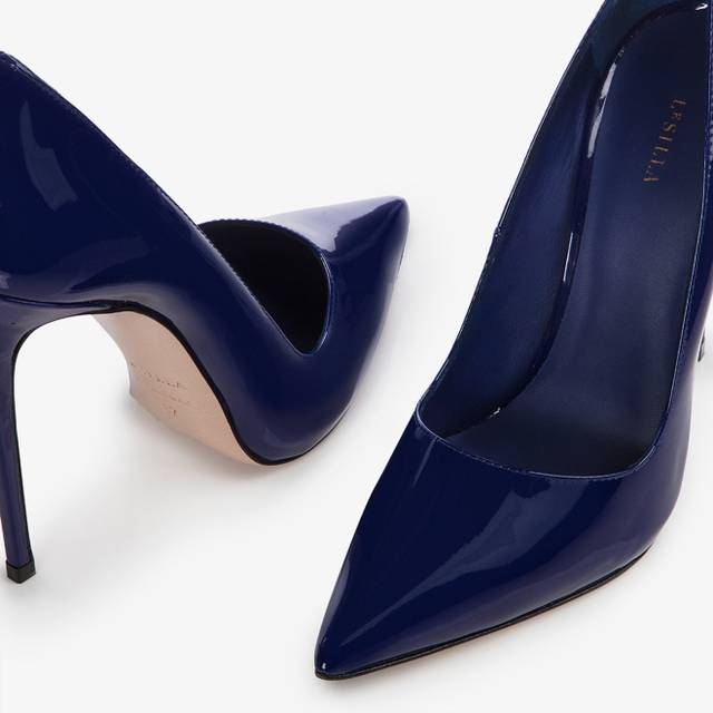 Le Silla Décolleté Vernice Blu Lazuli