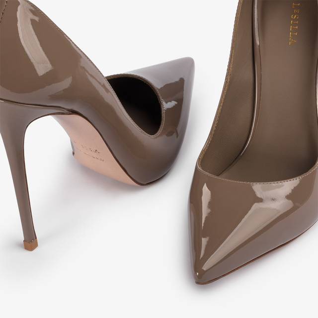 Le Silla Décolleté Vernice Grigia Sesamo