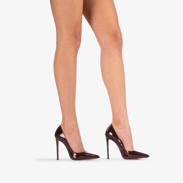 Le Silla Décolleté Vernice Marrone Fondente