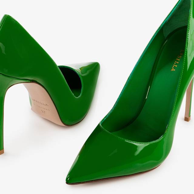 Le Silla Décolleté Vernice Verde Emerald