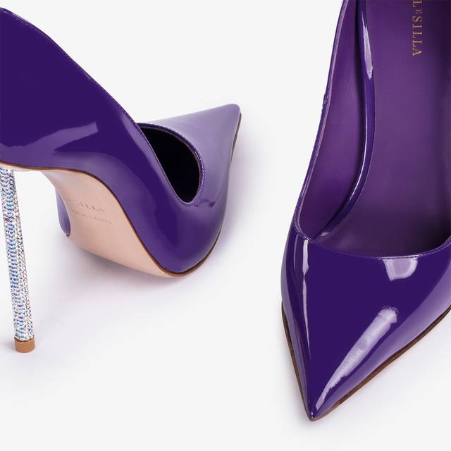 Le Silla Décolleté Vernice Viola Queen