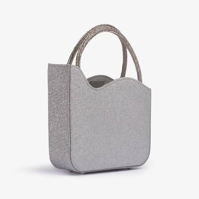 Le Silla Mini Bag Glitter Argento Con Cristalli
