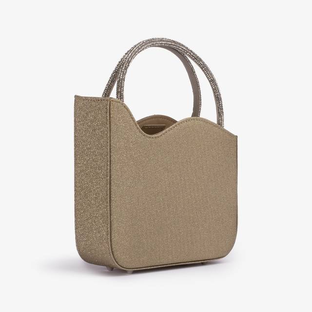 Le Silla Mini Bag Glitter Oro Con Cristalli