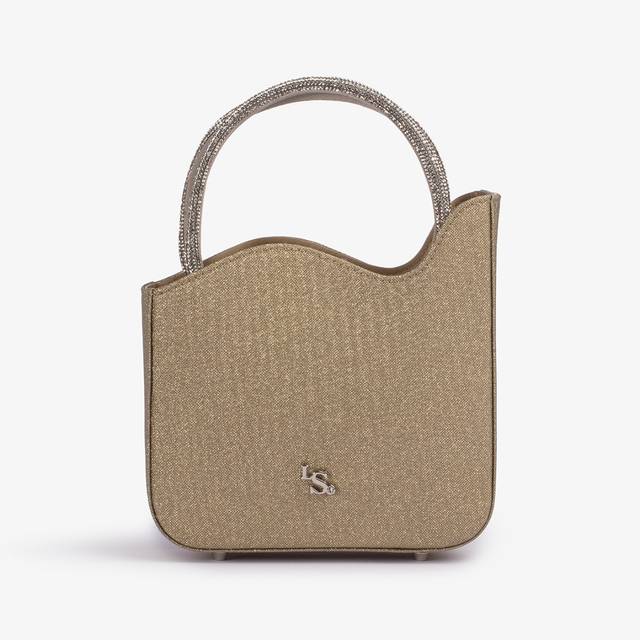 Le Silla Mini bag glitter oro con Cristalli