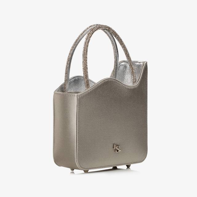 Le Silla Mini Bag Raso Argento E Cristalli