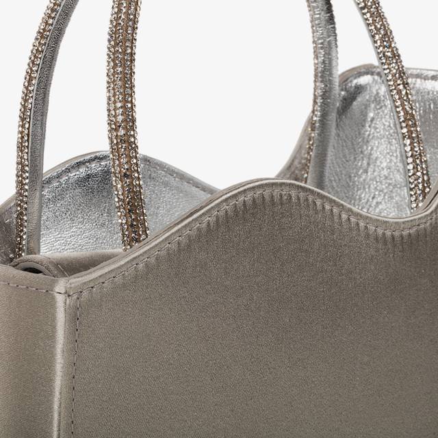 Le Silla Mini Bag Raso Argento E Cristalli